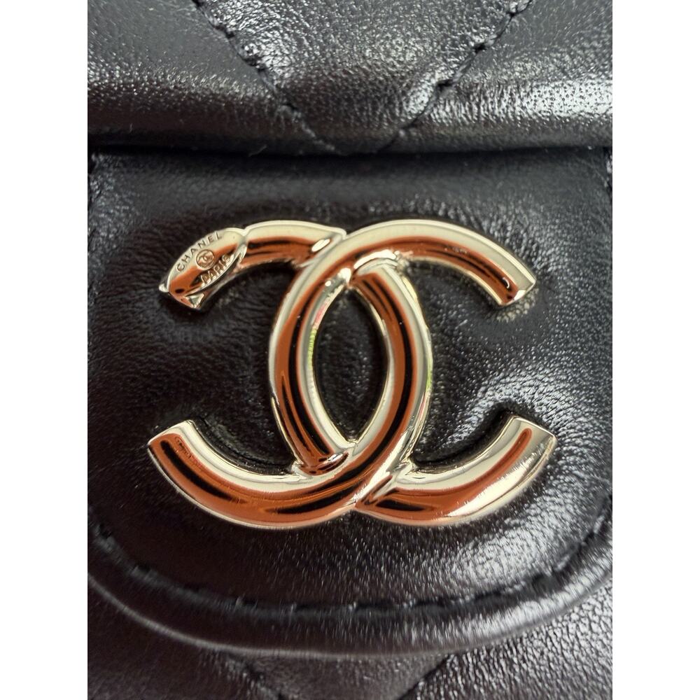 Chanel Large Duma Backpack in Black Quilted Lambskin Leather NFC D7 - Picture 11 of 16
